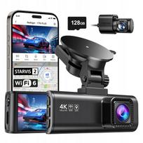 Vaizdo registratorius 4K REDTIGER F7NP GPS WiFi su galine kamera, Night Vision, 128GB