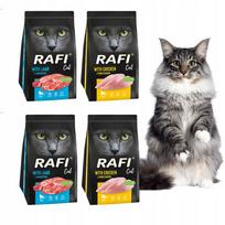 Sausas kačių maistas Rafi Cat 4x1,5 kg, mišrūs skoniai, suaugusioms katėms