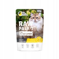 Sausas pašaras sterilizuotoms katėms RAW PALEO ADULT CHICKEN 100g