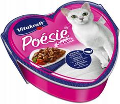 Katėms skirtas Vitakraft Poésie menkės, makaronų ir pomidorų pašaras, 85 g