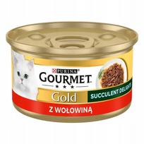 Šlapias kačių maistas Purina GOURMET GOLD Succulent Delights su jautiena 85g