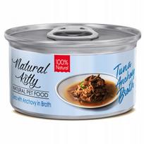 Šlapias maistas katėms Natural Kitty, tunas su ančiuviais, 80 g