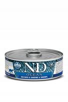 Šlapias kačių maistas Farmina N&D Cat Ocean, tunas, sardinės, krevetės, 70 g