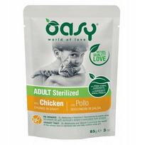 Sterilizuotas šlapias kačių maistas OASY vištiena padaže 85g