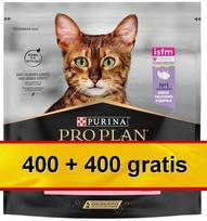 Sausa kačių pašaras Pro Plan Delicate su kalakutiena 400g+400g