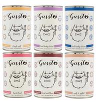 Šlapias kačių maistas Gussto, įvairių skonių, be grūdų, 6 x 400 g