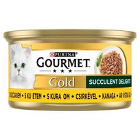 Šlapias kačių maistas Gourmet Gold Succulent Delights Chicken 85g