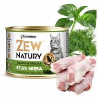Šlapias kačių ėdalas su triušiena, 185 g, Zew Natury
