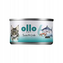Šlapias kačių maistas Ollo Cat No. 6 su tunu ir krabu, 70 g