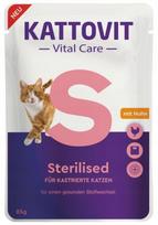 Šlapias pašaras sterilizuotoms katėms KATTOVIT VITAL CARE STERILISED 85g