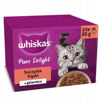 Šlapias kačių maistas WHISKAS Pure Delight su žele, 24 x 85 g