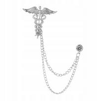 Segė vyrams su grandinėle, Angel Brooch Pin, Argent