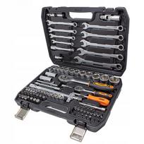 Įrankių rinkinys 1/4, 1/2", 4-32 mm, 82 vnt., raktai, galvutės, terkšlė, CrV
