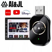 Belaidis automobilio adapteris Android Auto, Apple CarPlay, 3in1 su Netflix