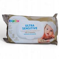 Drėgnos servetėlės Lupilu Ultra Sensitive, 72 vnt., medvilninės