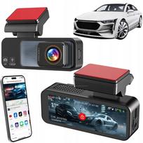 Automobilio 4K FHD vaizdo registratorius su GPS, WiFi ir galine kamera