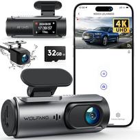 Automobilinė kamera WOLFANG 4K WiFi 32GB, Ultra Night View, 170° WDR, G-Sensor
