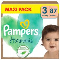 Sauskelės Pampers Harmonie, dydis 3 (6–10 kg), 87 vnt.