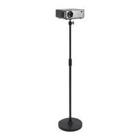 Grindinis projektoriaus laikiklis, reguliuojamo aukščio, 360°, juodas, 120–160 cm