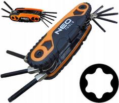 TORX raktų rinkinys sulankstomas NEO TOOLS T9-T40