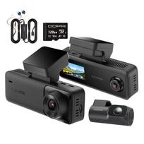 Vaizdo registratorius DDPAI N4T Pro 4K HDR 3 kanalių su laidų rinkiniu ir 128GB