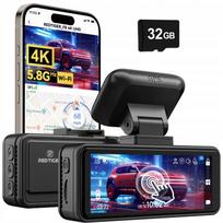 Vaizdo registratorius 4K REDTIGER F8, 3.18" lietimui jautrus ekranas, naktinis matymas, GPS, WiFi