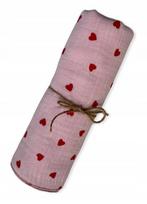 Muslino sauskel­nė 80x60 COTTON ROSE HEART