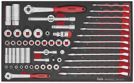 Įrankių rinkinys 57 vnt. TEFSK57 su kempinės kasete TENG TOOLS