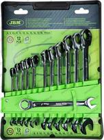 Raktų rinkinys su terkšle 8–19 mm, 12 vnt., D.54117