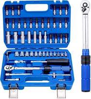 Lagaminas 1/4" KATSU su momentiniu raktu 50 dalių rinkinys 5-25Nm CRV 72 dantų