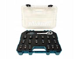 Galvučių rinkinys Makita 19 dalių, Impact, 1/2" su terkšle