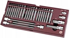 Galvučių ir antgalių rinkinys KRAFTWERK 1/2" HEX/TORX/IMBUS/XZN, 49 vnt., dėžutėje