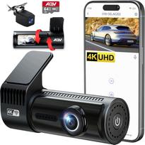 Automobilio 4K WiFi vaizdo registratorius su galine kamera, 64GB, 170° kampas, G-sensorius