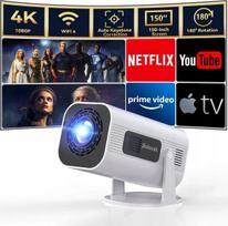 Projektorius Polocsh P6 4K 150" 1080p FullHD WiFi6 BT5.2 namų kinui