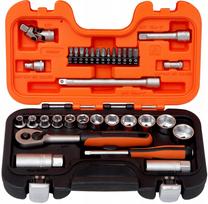 Ratukinis raktas BAHCO S330AF 1/4'' 3/8'' su galvučių rinkiniu