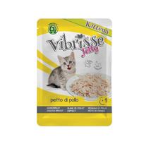 Šlapi kačių ėdalas Vibrisse Jelly Kitten su vištienos krūtinėle drebučiuose 70 g