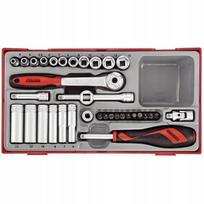 Veržliarakčių rinkinys su kvadratiniu 1/2 laikikliu Teng Tools