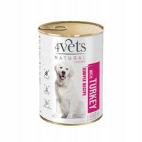 Šunų konservai su kalakutiena 4Vets Natural 400 g