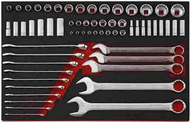 Raktų ir galvučių rinkinys 62 vnt. TTEAF62 TENG TOOLS