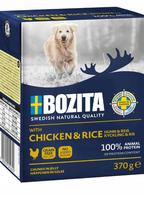 Šunų pašaras Bozita su vištiena ir ryžiais želėje 370 g