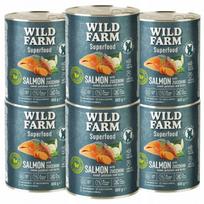 Šunų maistas WILD FARM Superfood Salmon su cukinijomis ir saldžiomis bulvėmis 6x800g