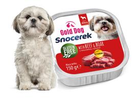 Šlapias šunų maistas Gold Dog Snocerek jautiena ir šerniena 150g malta