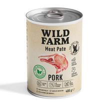 Šlapias pašaras šunims WILD FARM Pate Pork 400g be glitimo