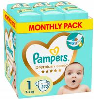 Sauskelnės Pampers Premium Care 1, 2-5 kg, 312 vnt.