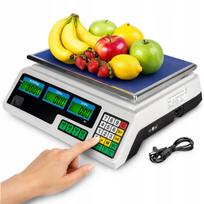 Svarstyklės 40kg LCD elektroninės su akumuliatoriumi