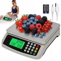 Virtuvinės svarstyklės 30 kg 1 g LCD plieninės