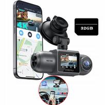 Vaizdo registratorius 4K su WiFi, GPS, 32GB SD ir galine kamera