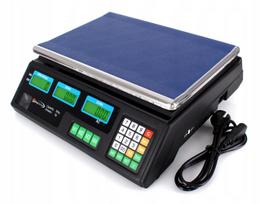 Elektroninės prekybinės svarstyklės 30 kg 2 g, 2 akumuliatoriai, saugojimo skaičiavimas