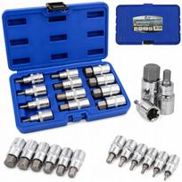 HEX 12 dalių Allen raktų rinkinys su 1/2" pavara, 5-22 mm Cr-V galvutės