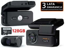 Vaizdo registratorius FineVu GX300 128GB QHD+FHD WiFi GPS HDR ADAS radarų įspėjimai